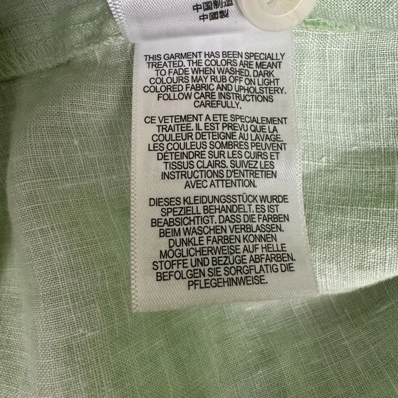 Tommy Bahama Shirt Mens XL Green Linen Beach Summer Island Hawaiian - Picture 9 of 13